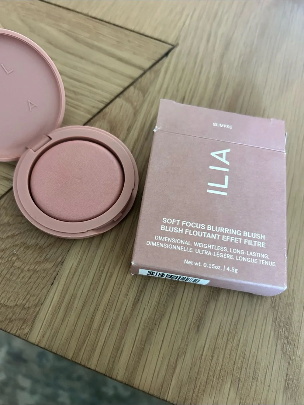 New Ilia Soft Focus Blurring Blush - Talc-Free Powder Blush Glimpse